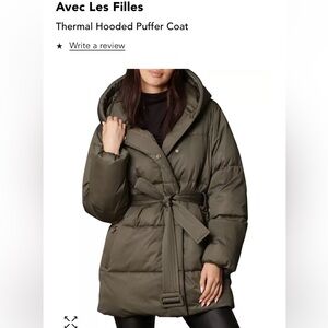 AVEC LES FILLES Star Quilted thermal puff wrap puffer
